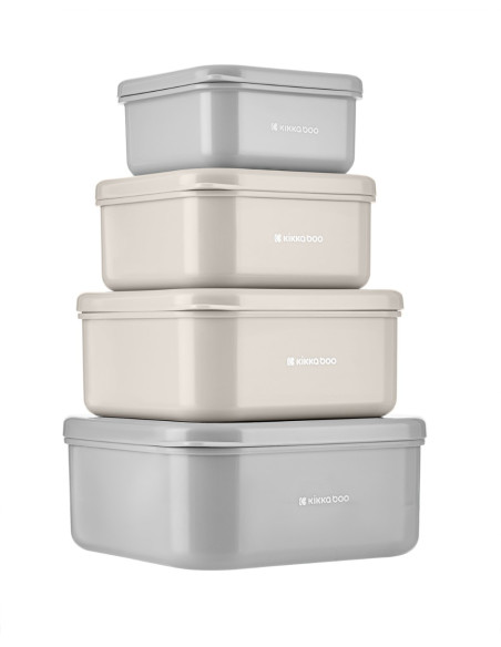 Кутии за храна 4 бр Kitty Cat Grey