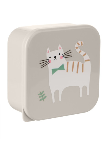 Кутии за храна 4 бр Kitty Cat Grey