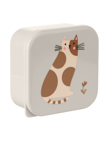 Кутии за храна 4 бр Kitty Cat Grey