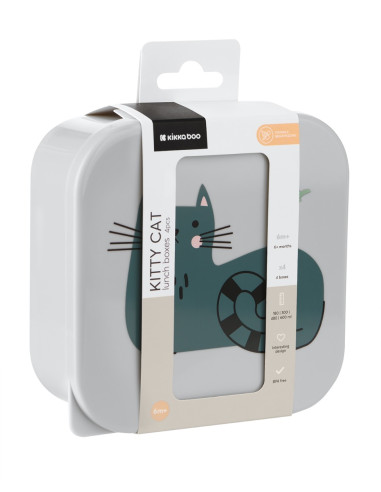 Кутии за храна 4 бр Kitty Cat Grey