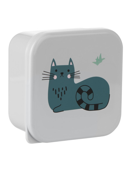 Кутии за храна 4 бр Kitty Cat Grey