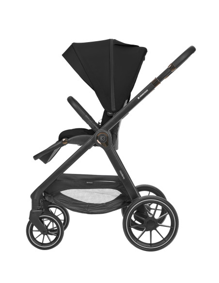 Комбинирана количка 3в1 с кош за новородено Modena Black