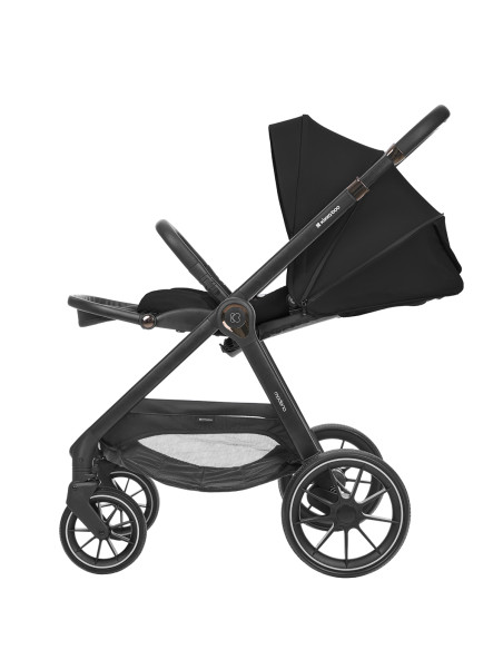 Комбинирана количка 3в1 с кош за новородено Modena Black