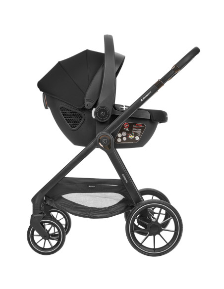 Комбинирана количка 3в1 с кош за новородено Modena Black