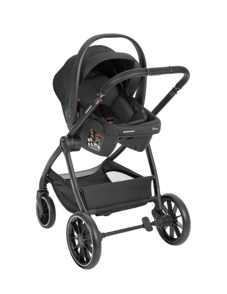 Комбинирана количка 3в1 с кош за новородено Modena Black