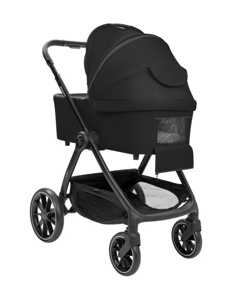 Комбинирана количка 3в1 с кош за новородено Modena Black