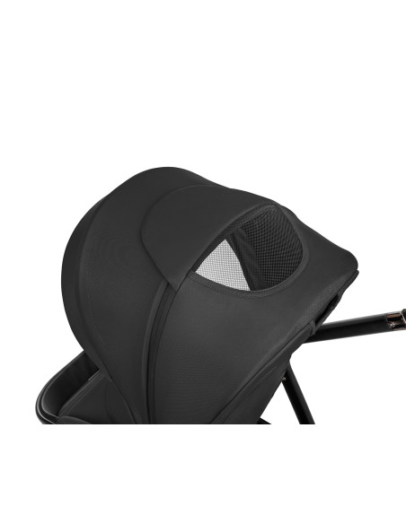 Комбинирана количка 3в1 с кош за новородено Modena Black