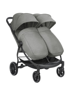 Количка за близнаци Happy 2 Light Grey 2024 2