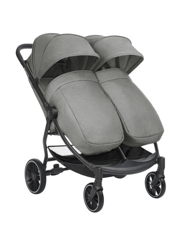 Количка за близнаци Happy 2 Light Grey 2024