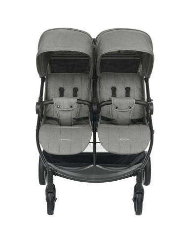 Количка за близнаци Happy 2 Light Grey 2024