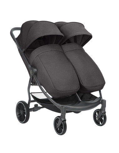 Количка за близнаци Happy 2 Dark Grey 2024