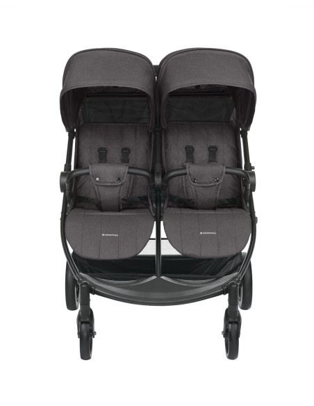 Количка за близнаци Happy 2 Dark Grey 2024