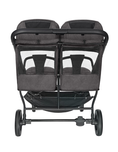 Количка за близнаци Happy 2 Dark Grey 2024