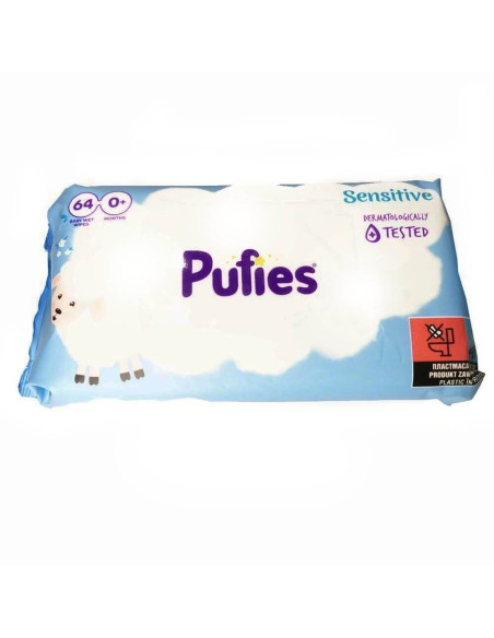 Pufies Sensitive Бебешки мокри кърпички за чувствителна кожа 64 бр
