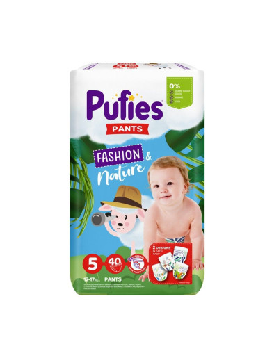 Пелени - гащички Pufies Pants Fashion & Nature 5 Junior 40 бр