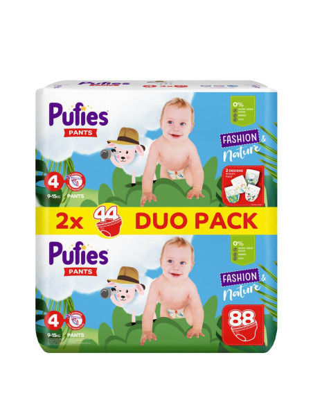 Pufies Pants Fashion & Nature 4 Maxi Пелени - гащички 9-15 кг х 88 бр