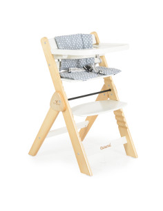 Дървен стол за хранене Caramel бял