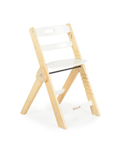 Дървен стол за хранене Caramel бял 2