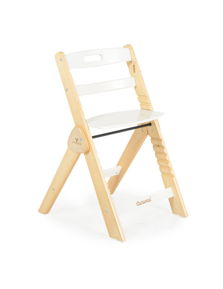 Дървен стол за хранене Caramel бял