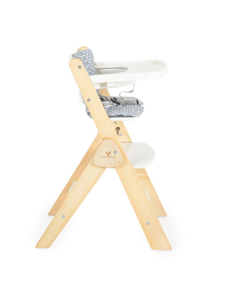 Дървен стол за хранене Caramel бял