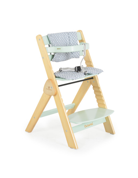 Дървен стол за хранене Caramel мента