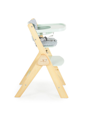 Дървен стол за хранене Caramel мента