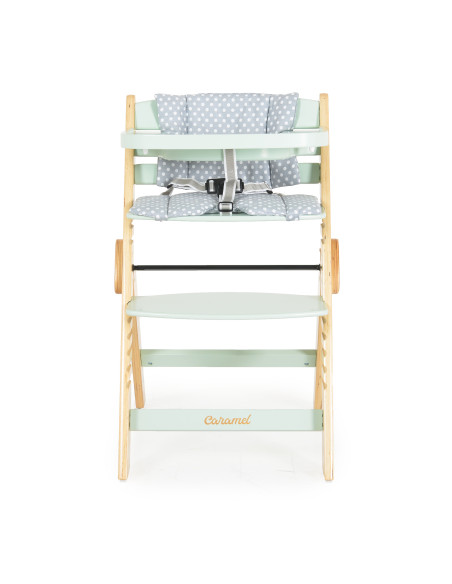 Дървен стол за хранене Caramel мента