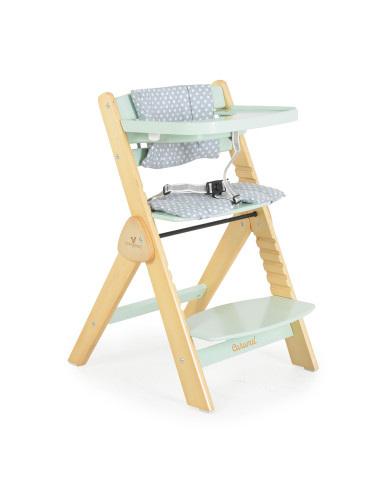 Дървен стол за хранене Caramel мента