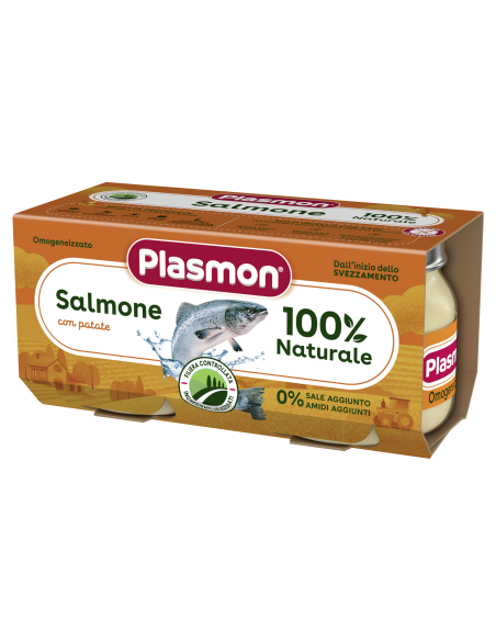 PLASMON РИБНО МЕНЮ СЬОМГА С КАРТОФИ, 6+МРИБНО МЕНЮ СЬОМГА С КАРТОФИ, 6+М