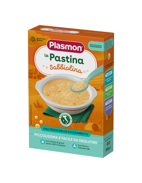 PLASMON БЕБЕШКА ПАСТА ПЕРЛИ “SABBIOLINA”, от началото на захранванетоБЕБЕШКА ПАСТА ПЕРЛИ “SABBIOLINA”, от началото на захранване