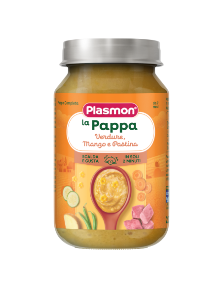 PLASMON ПЮРЕ ОТ ЗЕЛЕНЧУЦИ, БЕБЕШКА ПАСТА И ГОВЕЖДО МЕСО, 7+МПЮРЕ ОТ ЗЕЛЕНЧУЦИ, БЕБЕШКА ПАСТА И ГОВЕЖДО МЕСО, 7+М