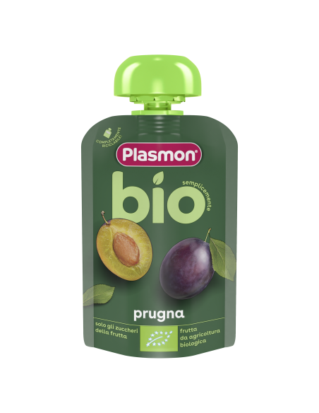 PLASMON БИО ПЛОДОВА ЗАКУСКА СЛИВА, 6+мБИО ПЛОДОВА ЗАКУСКА СЛИВА, 6+м