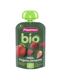 PLASMON БИО ПЛОДОВА ЗАКУСКА ЯБЪЛКА И ЯГОДА, 6+мБИО...