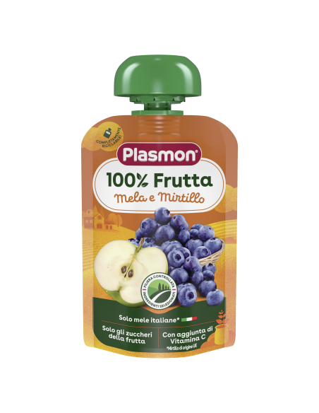 PLASMON ПЛОДОВА ЗАКУСКА ЯБЪЛКА И БОРОВИНКА