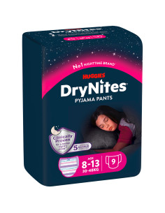 Huggies Dry Nites Нощни пелени - гащички за момиче 8-13г,...