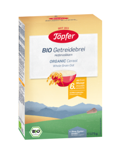 Topfer Безмлечна био каша с пълнозърнест овес 6М+ 175 гр