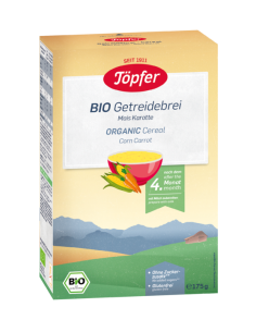 Topfer Bio Безмлечна био каша с царевица и морков 4M+ 175 г