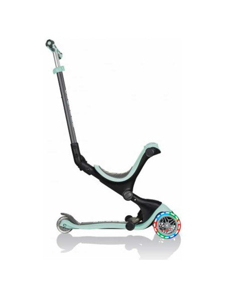 Тротинетка с родителски контрол 5 в 1 GO UP Deluxe Lights, ментово зелена