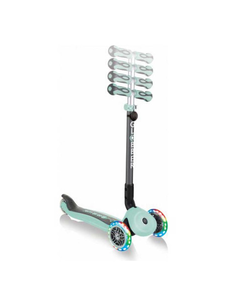 Тротинетка с родителски контрол 5 в 1 GO UP Deluxe Lights, ментово зелена