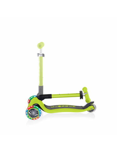 Сгъваема тротинетка със светещи колела, Globber Junior - 2+ г., зелена