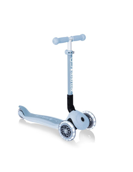 Сгъваема еко тротинетка с 3 колела GLOBBER JUNIOR FOLDABLE LIGHTS ECOLOGIC – цвят боровинка