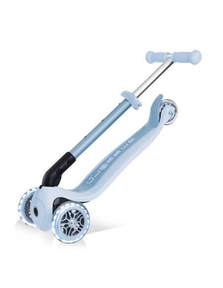 Сгъваема еко тротинетка с 3 колела GLOBBER JUNIOR FOLDABLE LIGHTS ECOLOGIC – цвят боровинка