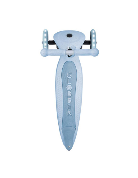 Сгъваема еко тротинетка с 3 колела GLOBBER JUNIOR FOLDABLE LIGHTS ECOLOGIC – цвят боровинка