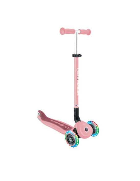 Сгъваема тротинетка с родителски контрол 5 в 1 Globber Go Up Active Lights, пастелно розова