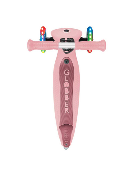 Сгъваема тротинетка с родителски контрол 5 в 1 Globber Go Up Active Lights, пастелно розова