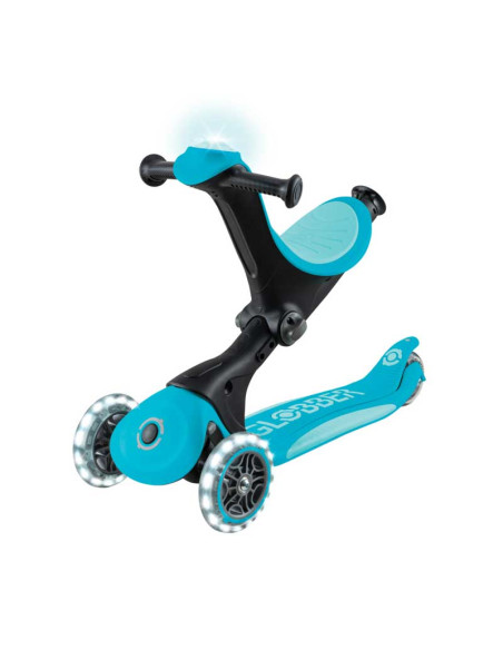 Тротинетка 5 в 1 GLOBBER GO UP DELUXE LIGHTS 360° - аква