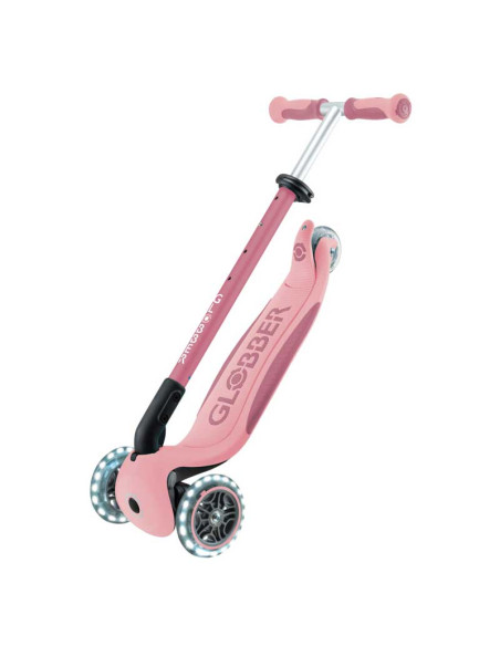 Тротинетка 5 в 1 GLOBBER GO UP DELUXE LIGHTS 360° - пастелно розова