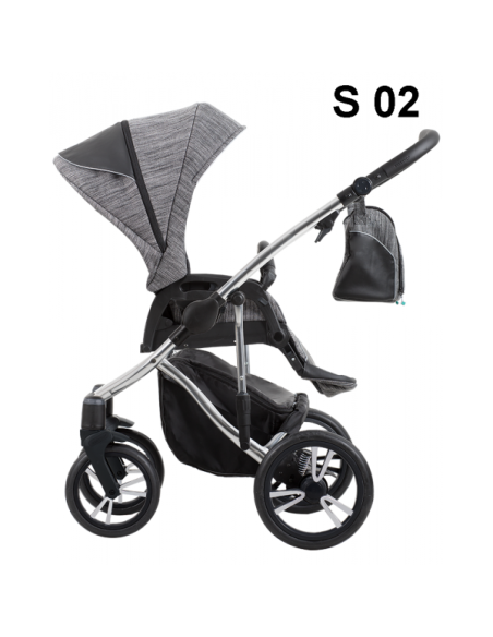 Бебешка количка 2в1 Bebetto - BRESSO Premium Class Silver-02silver