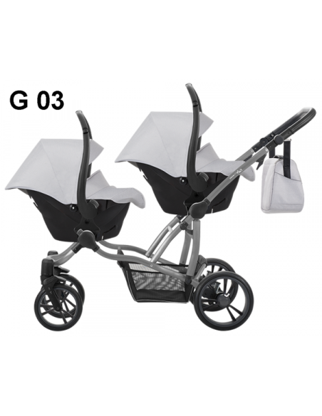 Бебешка количка за близнаци 2в1 Bebetto 42-423g