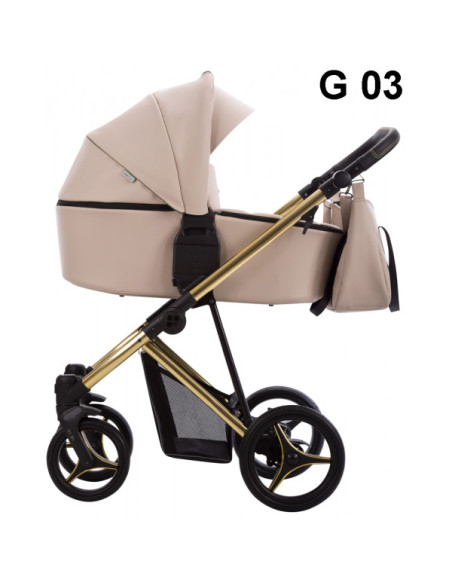 Бебешка количка 2в1 Bebetto - Flavio Premium Class Gold-FG03